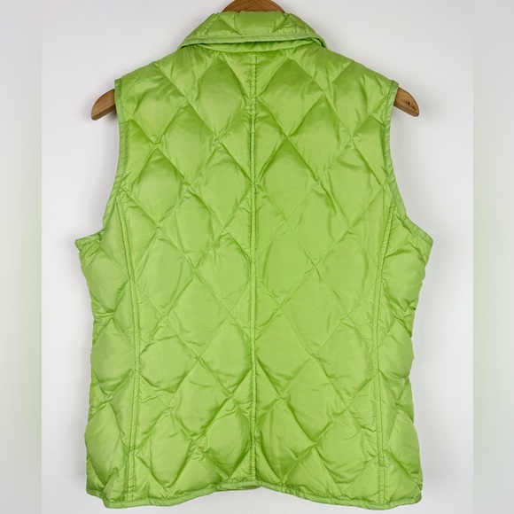 Talbots Lime Green Quilted Puffer Vest - Picture 5 of 8